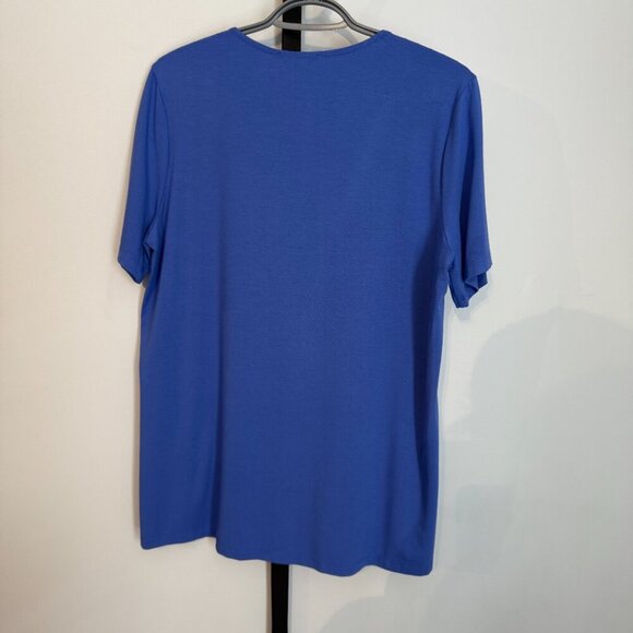 NWT - Joseph Ribkoff Blue Shirt with cutouts, Size 10 - Picture 5 of 8